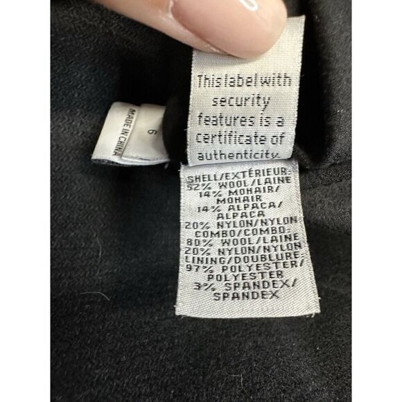 Diane Von Furstenberg Lulu Tech Boucle wool blend Long Jacket coat sz 6 - Picture 15 of 16